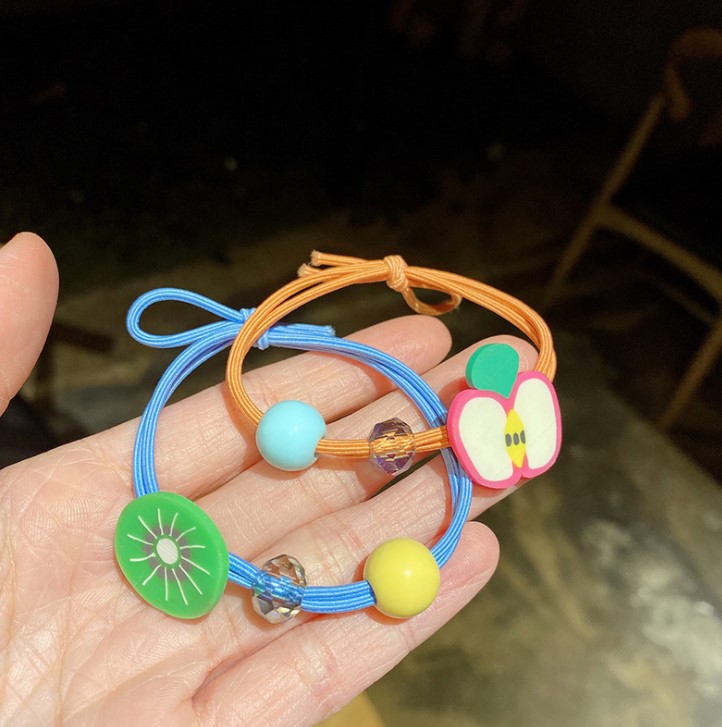 🍓🍊🍒ยางรัดผมผลไม้รวมหลากสี (สุ่มลาย) ชิ้นละ 3 บาท ✔️พร้อมส่ง Ohwowshop หนังยางรัดผมเกาหลี ยางรัดผมไสต์เกาหลี มัดผม