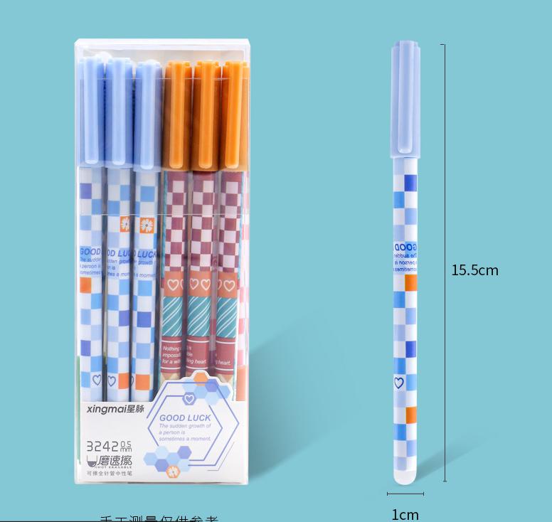 ⭐ปากกาลบได้⭐🌈supper cartoon ไส้สีน้ำเงิน 0.5mm 📌คละลายตามแบบ ด้ามละ 4-5บาท✔️พร้อมส่งOhwowshop ลบได้ เครื่องเขียน