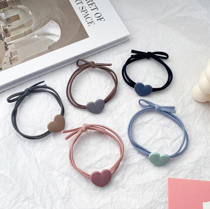 💗ยางยืดรัดผมรูปทรงหัวใจ lovely ชิ้นละ 2 บาท( คละสี )✔️พร้อมส่ง Ohwowshop ยางยืด ยางมัดผม ยางยืดรัดผมเกาหลี ยางรัดผม