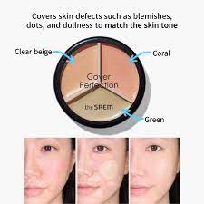 The Saem Cover Perfection Triple pot concealer #01 Correct Beige