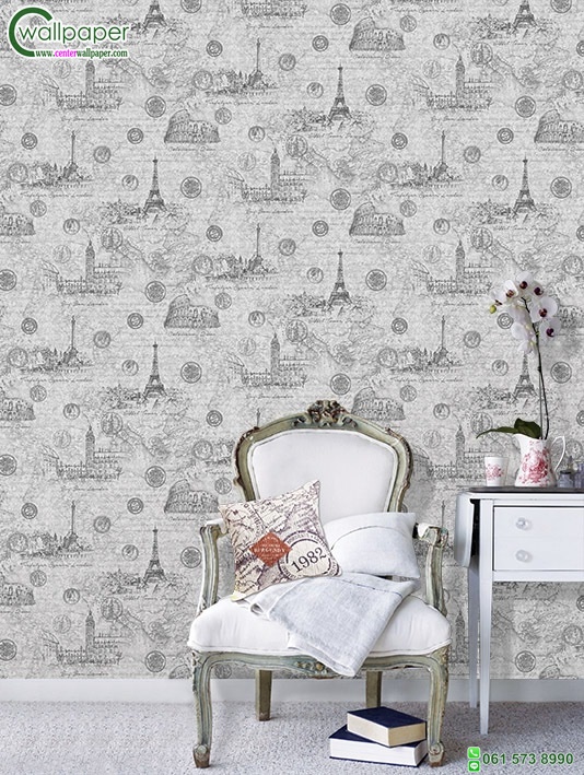 Wallpaper ลายตึก สัญลักษณ์ประเทศสีเทา วอลเปเปอร์ลายตึกและสิ่งปลูกสร้าง