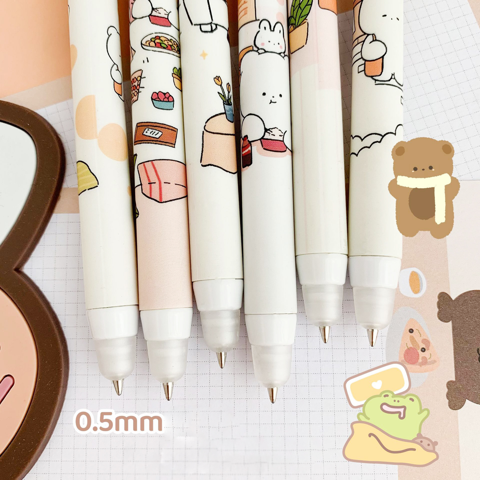 ⭐โอ้วาว⭐ปากกากดลบได้ ลายการ์ตูน ไส้สีน้ำเงิน 0.5📌เลือกลาย ✔️พร้อมส่งOhwowshop หลากสี ปากกาลบได้ เครื่องเขียน