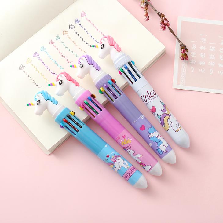 ปากกา10สี ม้ายูนิคอร์น ( สินค้าสุ่มคละสีคละลาย )Ohwowshop