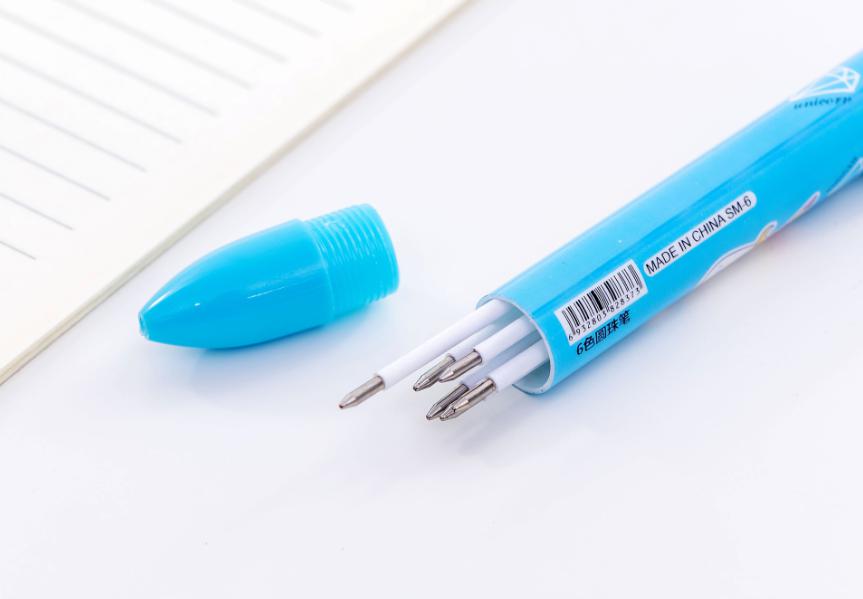 ปากกากด 6 สี ด้ามม้ายูนิคอน ด้ามละ 7 บาท Ohwowshop