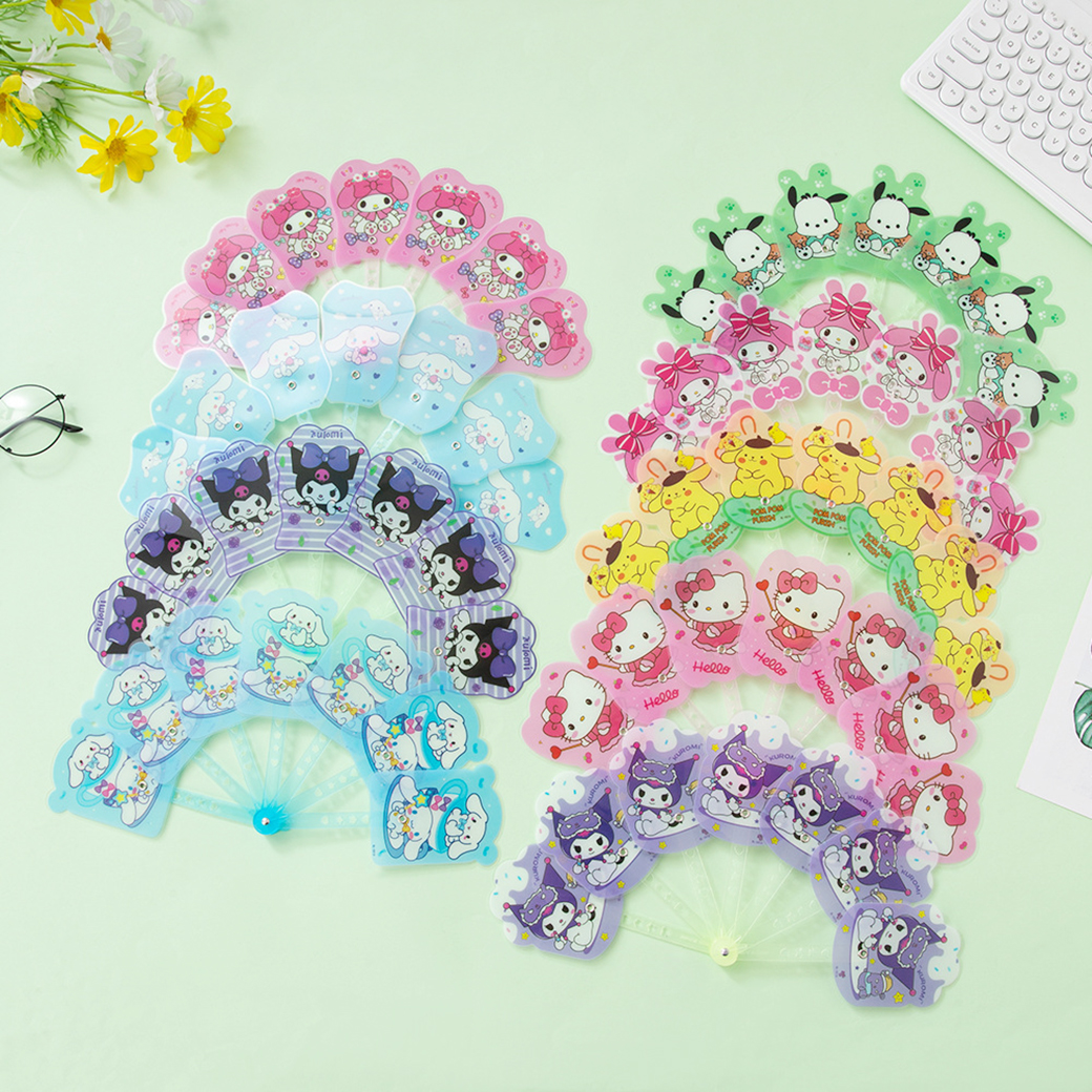 🌈พัดจีน ลายการ์ตูน ซานริโอ้🌈หลากสี📌สินค้าเลือกลาย✔️พร้อมส่งสินค้าไทย พัด การ์ตูน ลายการ์ตูน