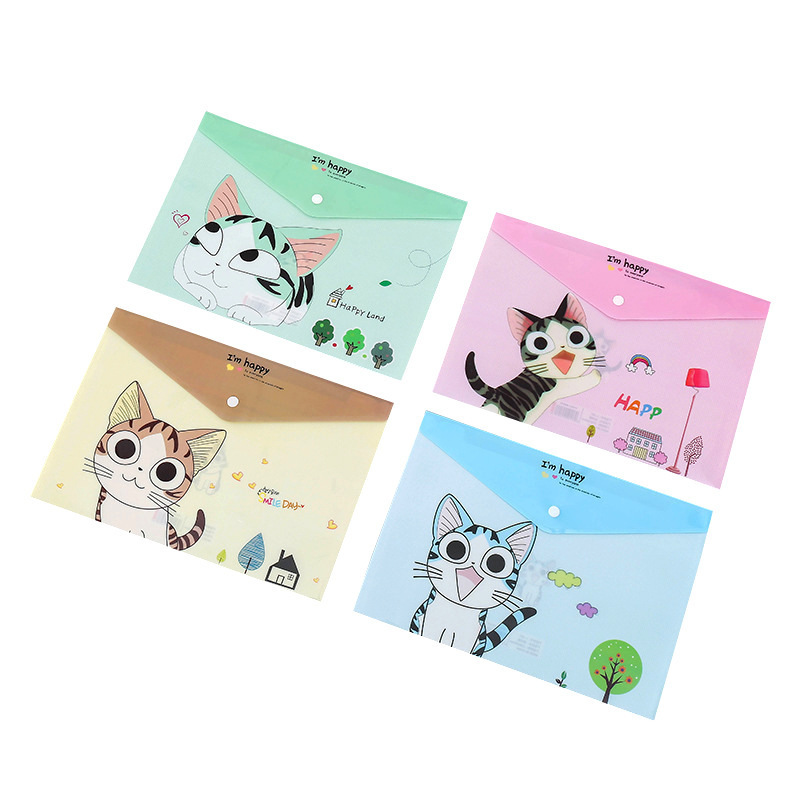 🐱ซองเอกสาร🐱 แฟ้ม ลายการ์ตูนแมวจี้ 📌สุ่มคละลาย ชิ้นละ 12 บาท ✅พร้อมส่ง Ohwowshop แฟ้มซอง แฟ้มสอด พลาสติก