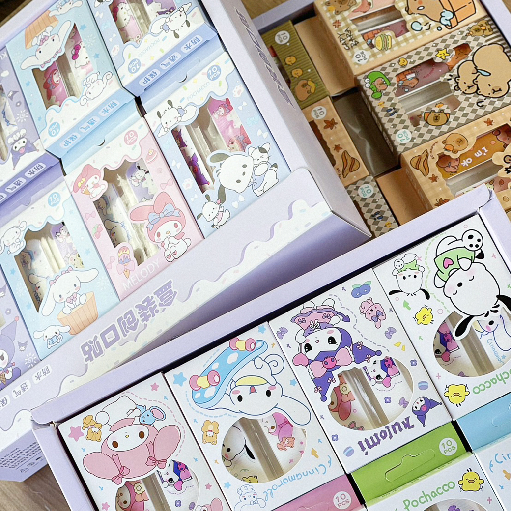 🩹📌ยกกล่อง 20 แผ่น🌈พลาสเตอร์ปิดแผล ลายการ์ตูน ซานริโอ📌สินค้าคละตามแบบ ✔️พร้อมส่งในไทย พลาสเตอร์