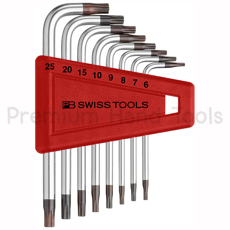 ประแจดาวTORX ชุด PB Swiss Tools แกนสั้น รุ่น PB 410.H 6-25 (8 ตัว/ชุด)