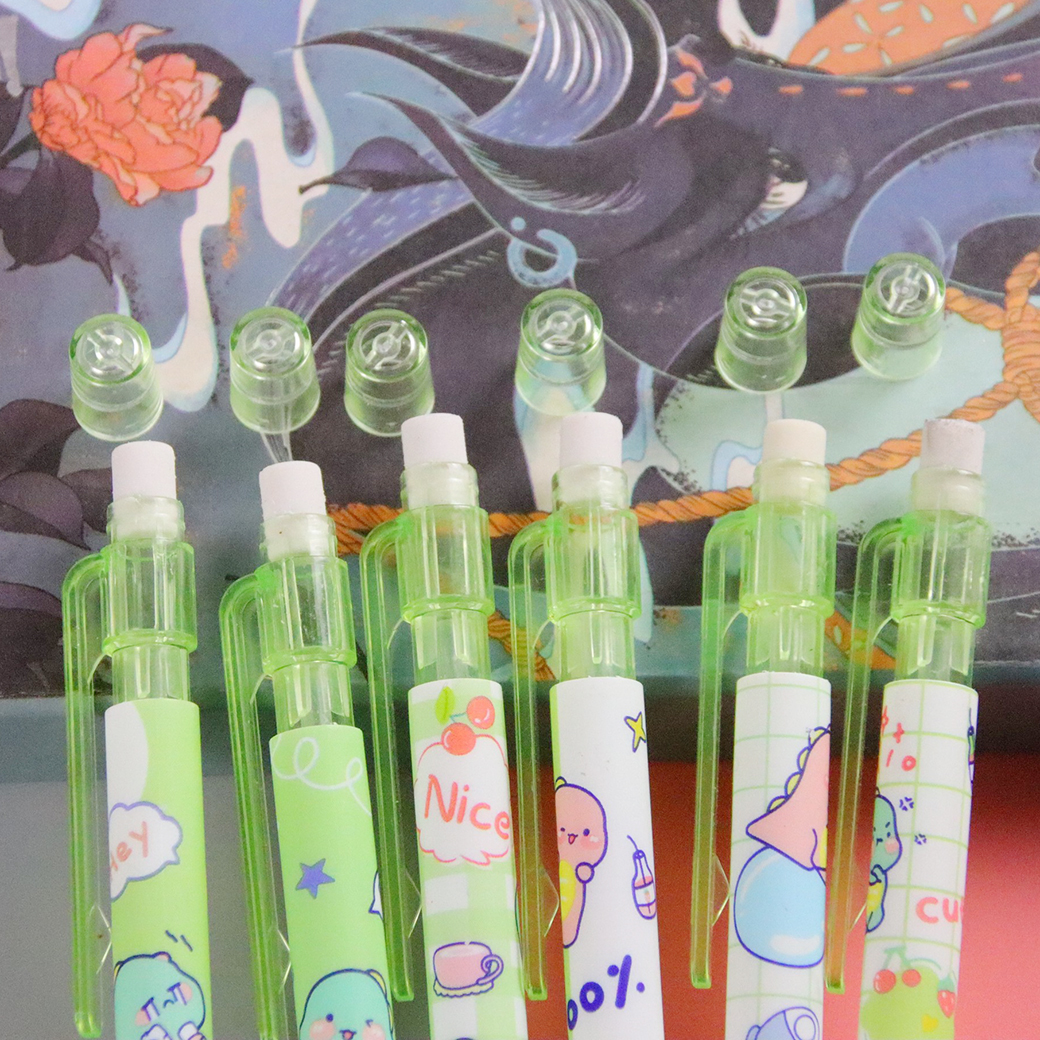 ✏️ดินสอกดลายการ์ตูน💙พาสเทล 0.5mm มียางลบในตัว✅พร้อมส่งในไทย ดินสอแบบเรียน เครื่องเขียน ราคาส่ง