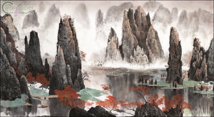 ภาพวิวสำเร็จรูป ภาพวาดธรรมชาติ