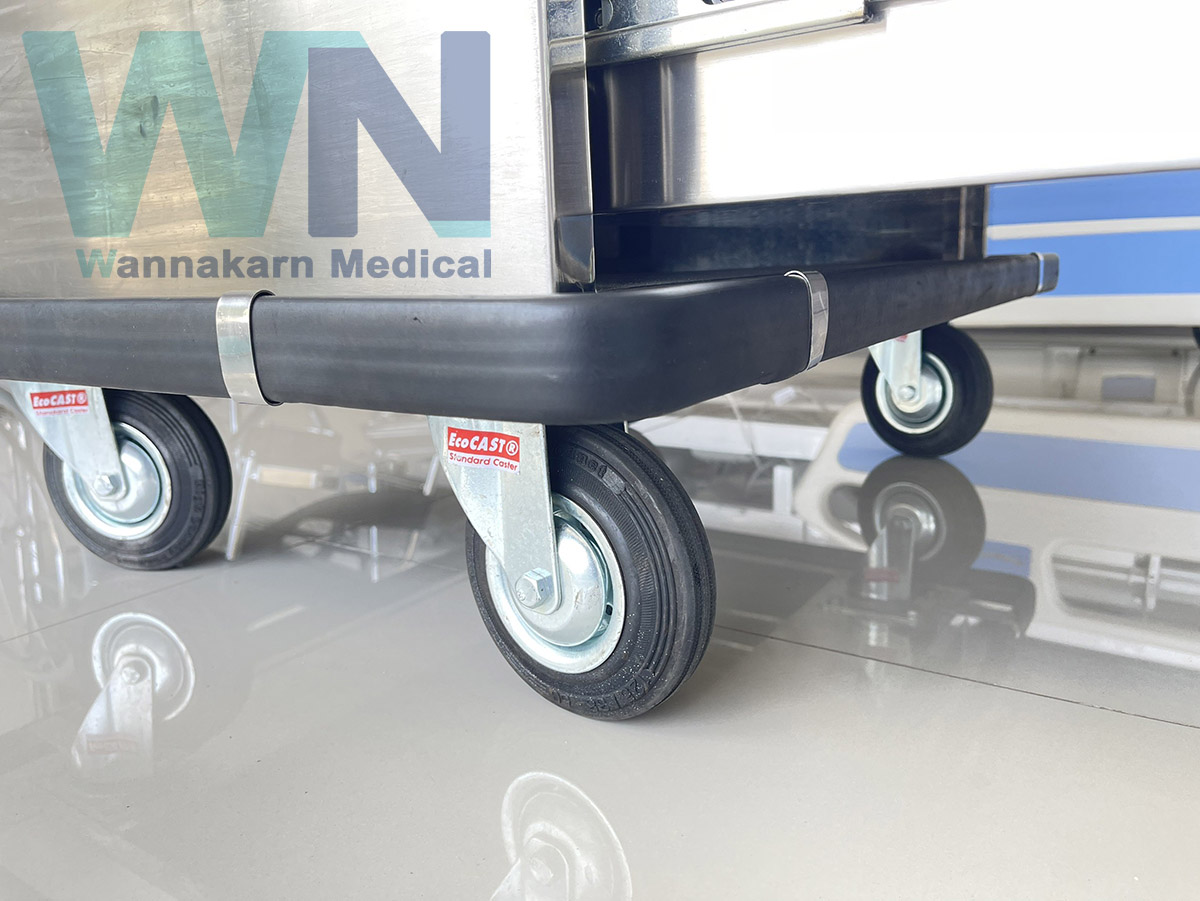 รถเข็นช่วยชีวิตฉุกเฉิน Stainless