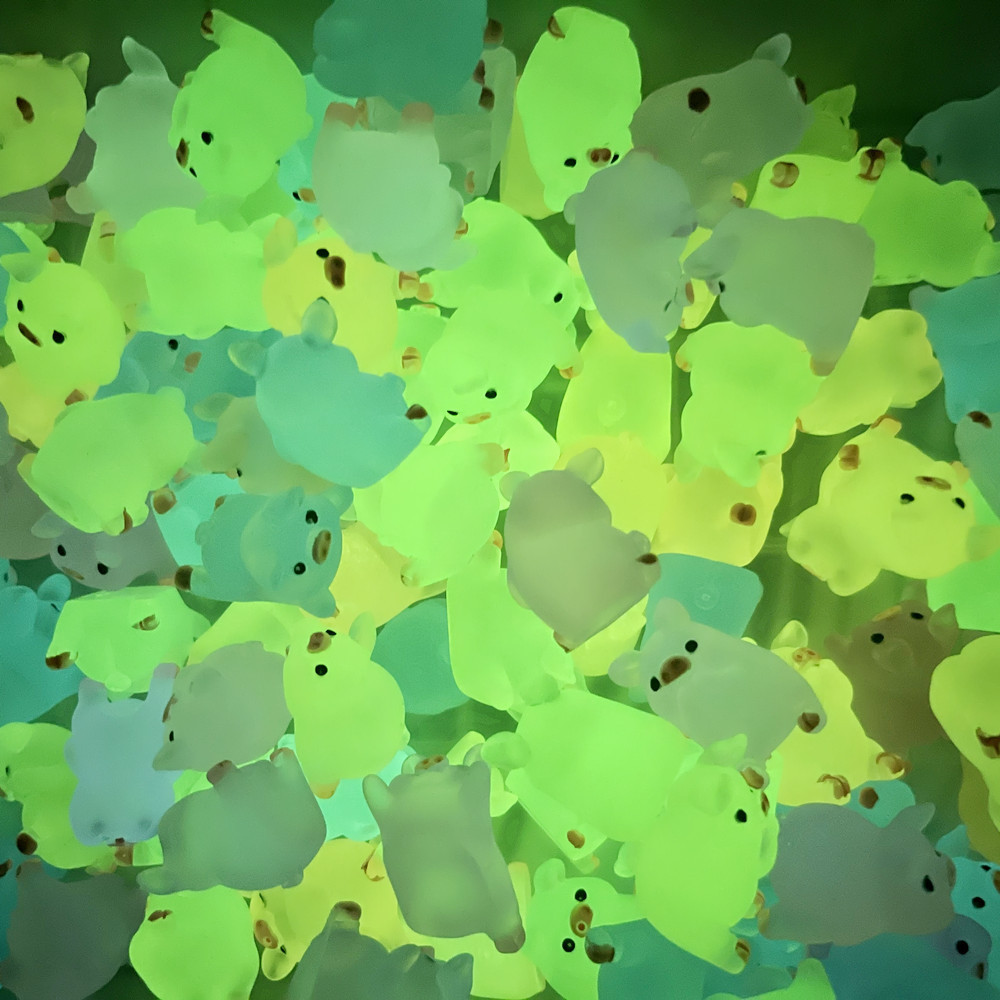 🐷ตุ๊กตาเรืองแสงจิ๋ว🦆⭐ของตกแต่ง งานDIY ขนาดเล็ก📌พร้อมส่งในไทย ตกแต่งบ้าน ตุ๊กตา