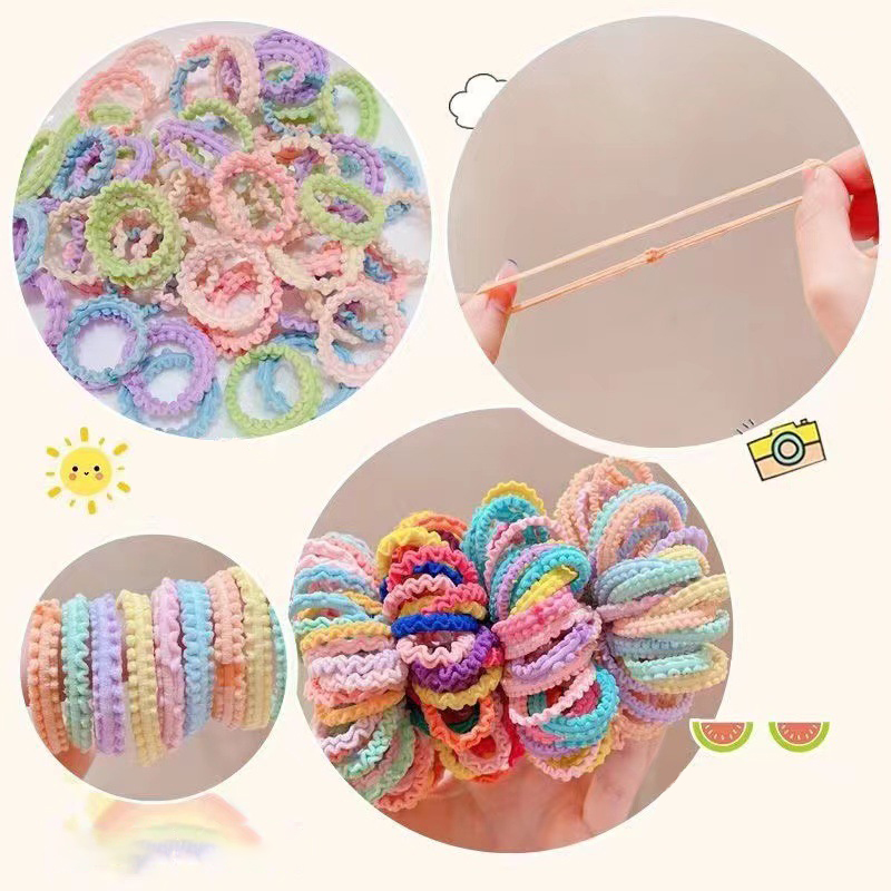 🌈ยางรัดผม🌸มินิ หลากสี📌เลือกแบบ✔️พร้อมส่งในไทย กิ๊ฟช็อป ของตกแต่งทรงผม ยางมัดผม