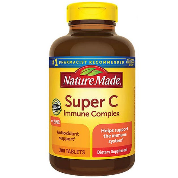 Nature Made Super C Immune Complex with Zinc Tablets 200 Tablets