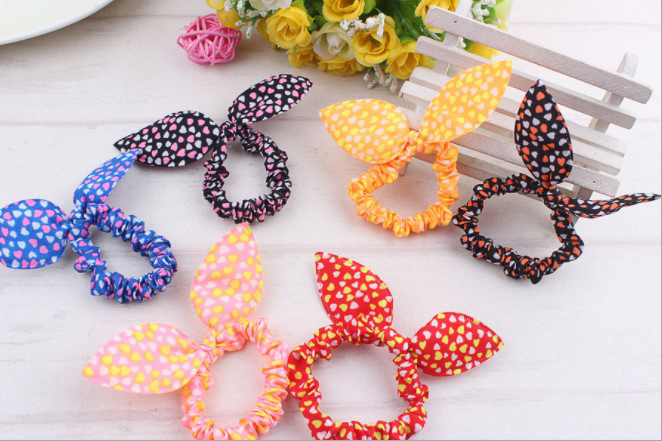 🐰ยางยืดรัดผมหูกระต่าย (สุ่มลาย) ชิ้นละ 2 บาท ✔️พร้อมส่ง Ohwowshop หนังยางรัดผมเกาหลี ยางรัดผมไสต์เกาหลี มัดผม