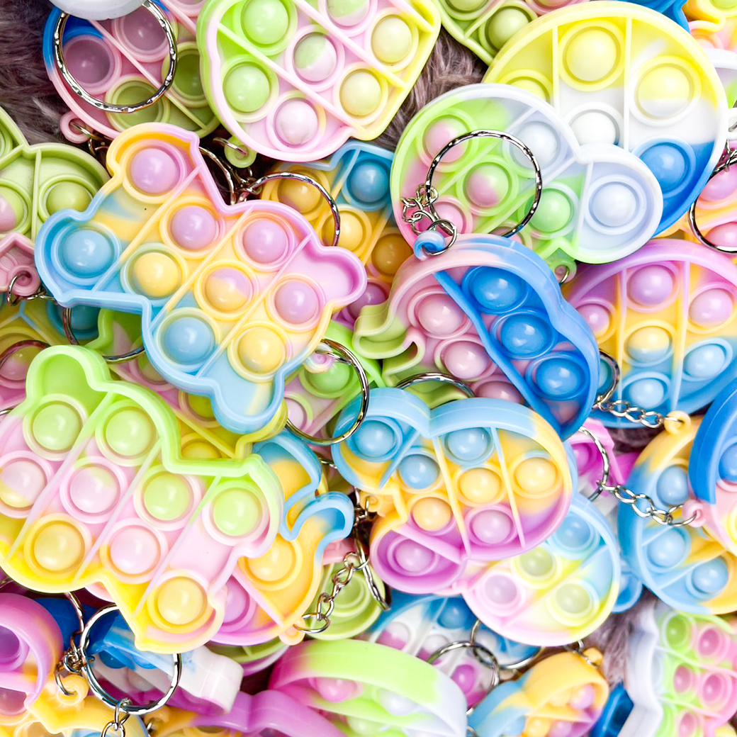 🌈ป๊อปอิท🌈พวงกุญแจป๊อบอิท pop it📌สุ่มลาย ห้อยกระเป๋า ห้อยกุญแจ พวงกุญแจซิลิโคน