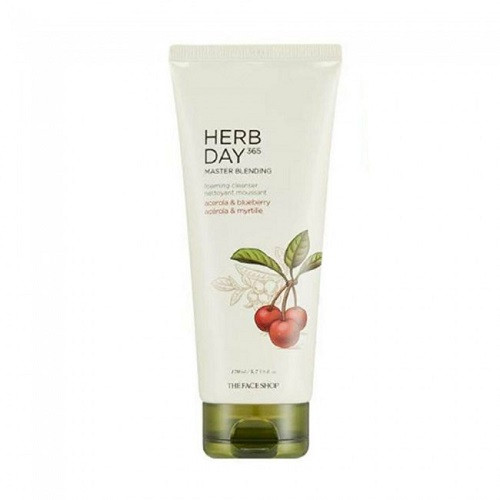 The Faceshop Herb Day 365 Master Blending Foaming Cleanser 170 ml. #Acerola & Blueberry