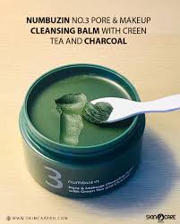 Nunbuzin No.3 Pore & Makeup Cleansing Balm With Green Tea and Charcoal 85 g.