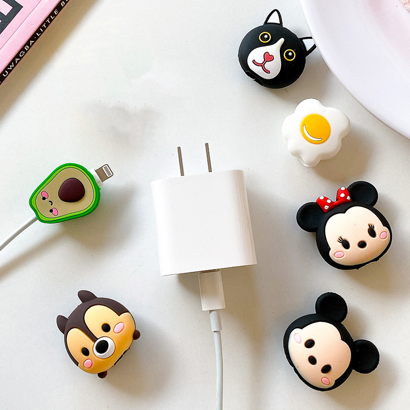 🌈⭐ตัวถนอมสายชาร์จ⭐🌈ลายการ์ตูน cable protector📌เลือกลาย ราคา 7 บาท ✅พร้อมส่ง ถนอมสายชาต อุปกรณ์IT ตัวกันสายหัก Cable Bite