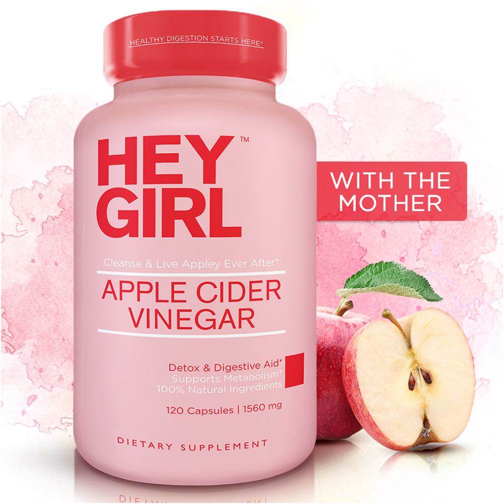 Hey Girl Apple Cider Vinegar 1,560 mg. 120 Capsules