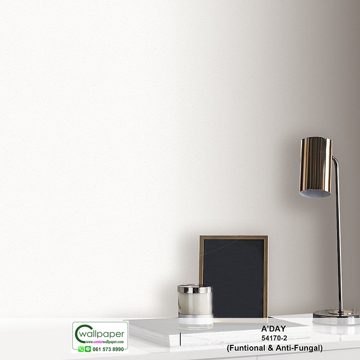 วอลเปเปอร์สีขาว มีกลิตเตอร์สีเงิน No.54170-2