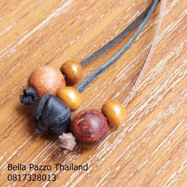 สร้อยคอดอกวันดีคู่ หนังแท้ทำมือ แฮนด์เมด