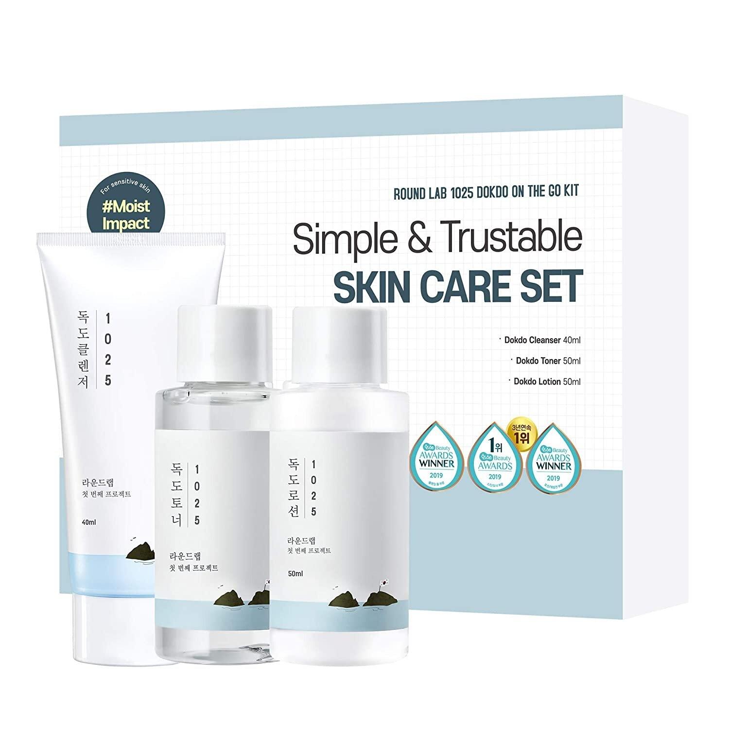 ROUND LAB 1025 Dokdo On The Go Kit Simple & Trustable Skin Care Set