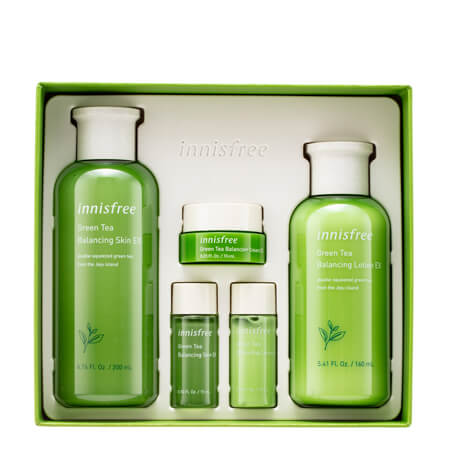 Innisfree Green Tea Balancing Skin Care Set EX 5 Items