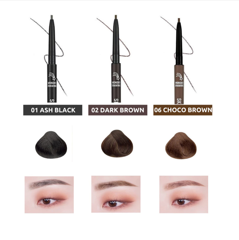 Holika Holika Wonder Drawing Skinny Eyebrow 0.5 g. #02 Dark Brown