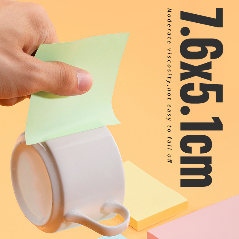 🌈 กระดาษโน๊ตกาวในตัว Sticky Note 💕 โทนพาสเทล 100 แผ่น ✨ กระดาษโน้ตสีสวยใส เพิ่มความสดใสโต๊ะทำงาน