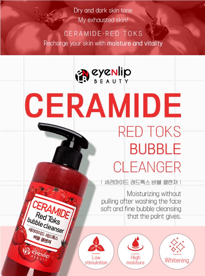 Eyenlip Ceramide Toks Bubble Cleanser 200 ml. #Red Toks