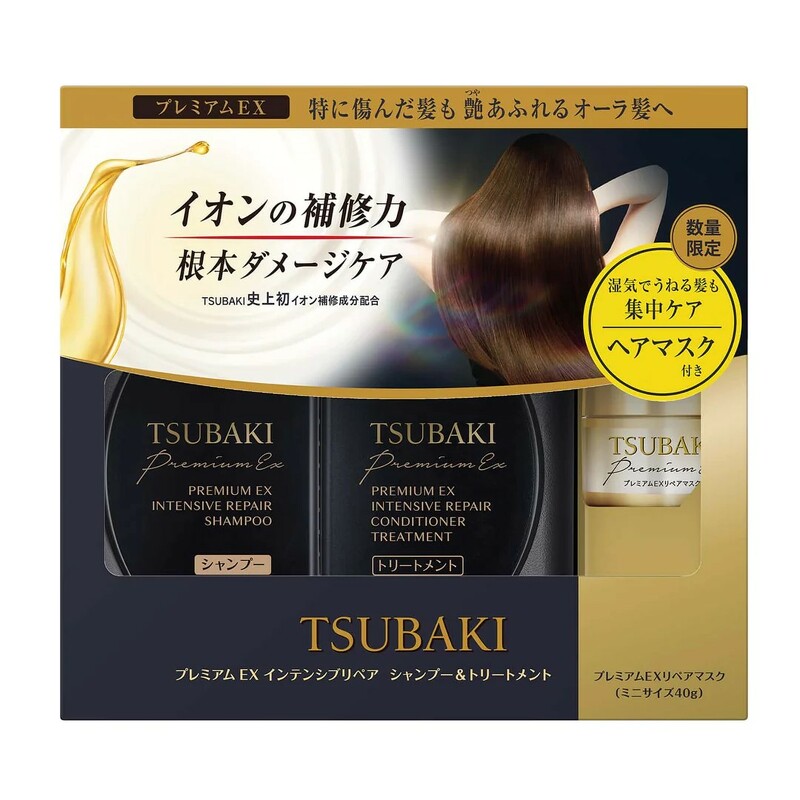 Tsubaki Premium EX Intensive Repair Shampoo + Conditioner 490 ml. + Hair Mask 40 g.
