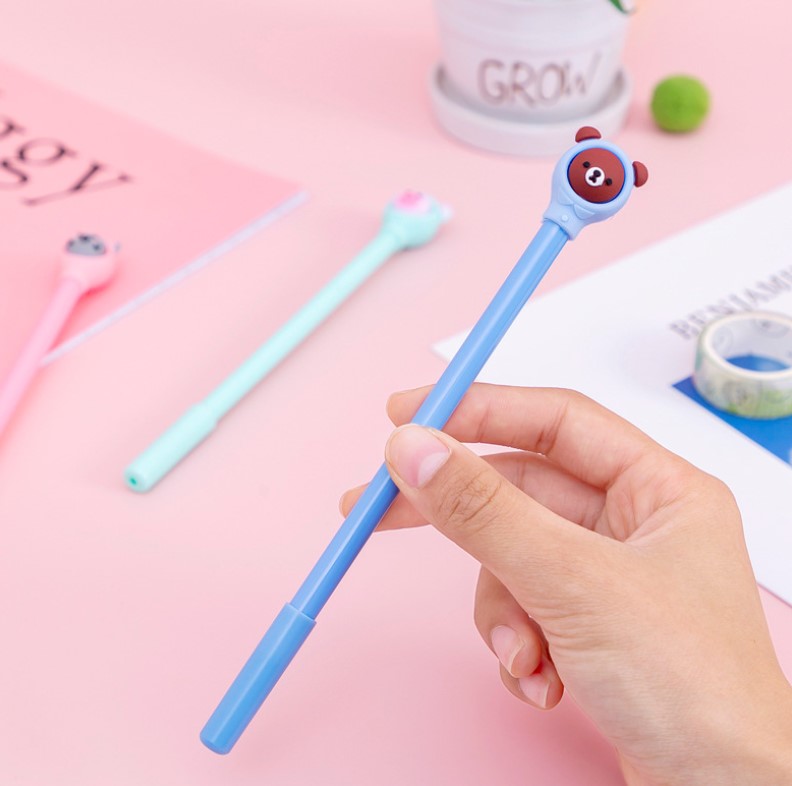 ปากกา 4สหายคลุมฮูด [ เจลน้ำเงิน ] ชิ้นละ 4 บาท Ohwowshop