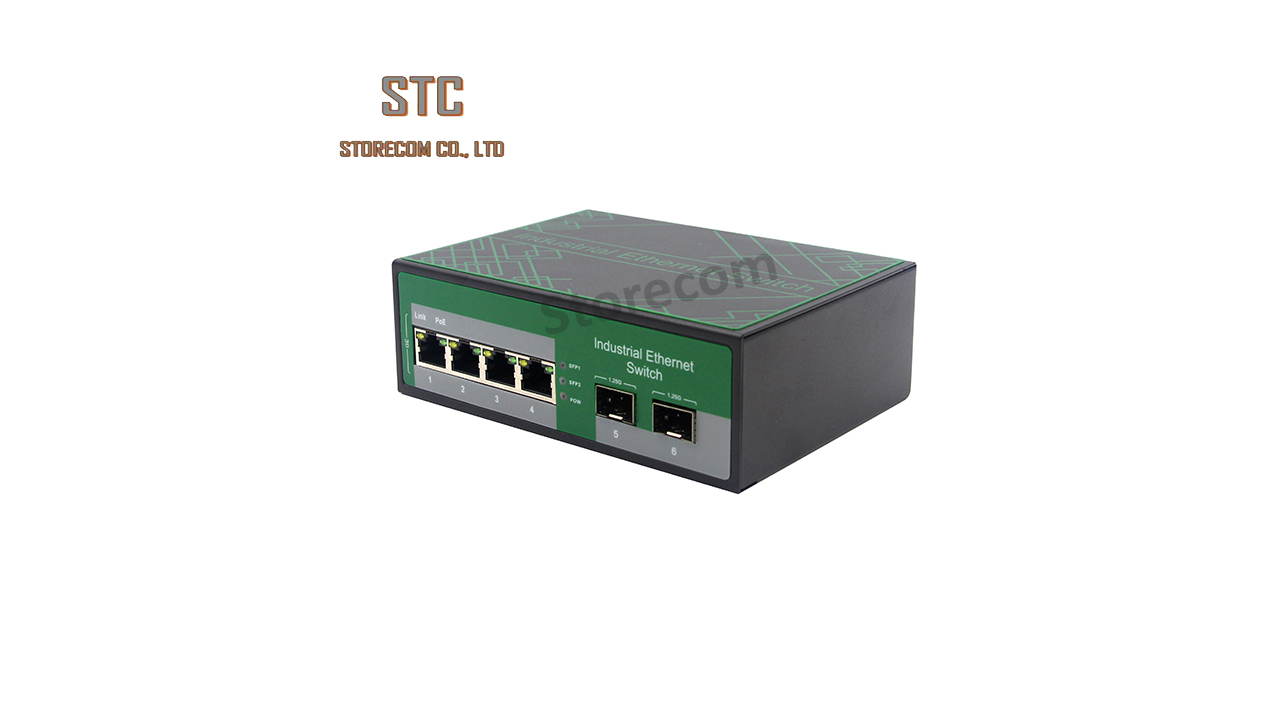 Industrial PoE Ethernet Switch 4x10/100/1000Base-TX POE PSE+2x1000Base-FX SFP