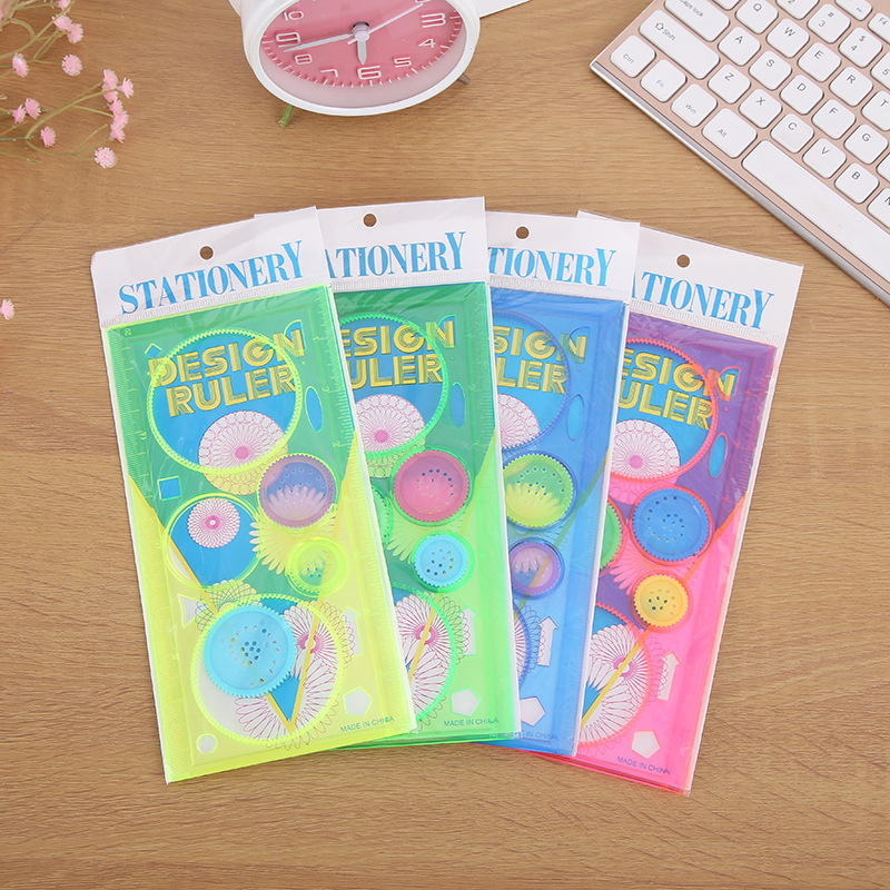 🌈ไม้บรรทัด🟠วาดรูปวงกลม📌[คละสี] ราคาชิ้นละ 6 บาท ✅พร้อมส่ง Ohwowshop ไม้บรรทัด วาดรูป เครื่องเขียน