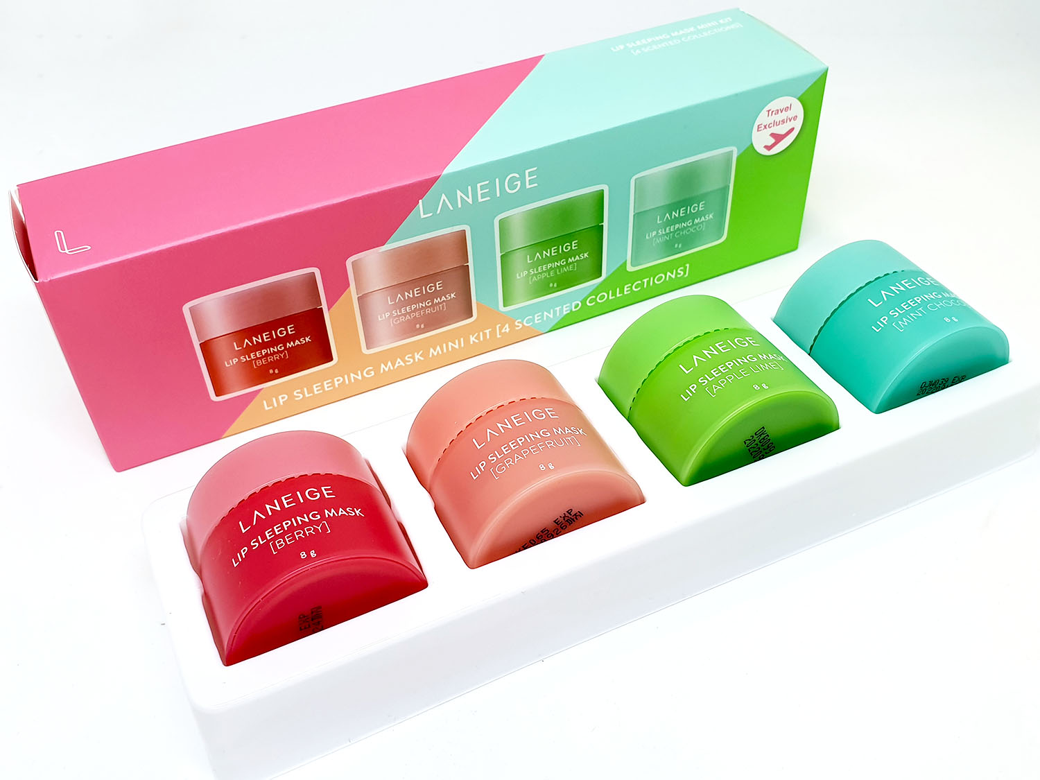 Laneige Lip Sleeping Mask Mini Kit 8 g. x 4 (Berry, Apple, Mint Choco, Grapefruit)