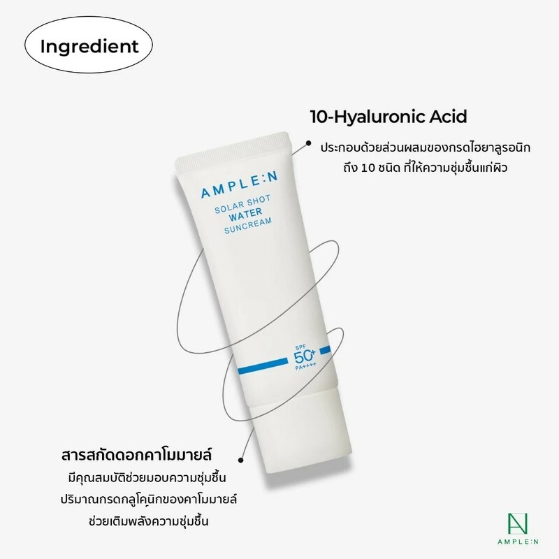AMPLE : N Solar Shot Water Suncream SPF50+ PA++++ 40 ml.