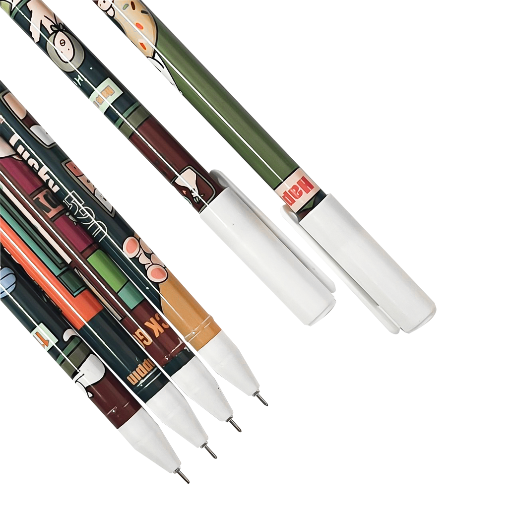 🌈ปากกาเจลดำ🌈ลายการ์ตูน Lucky 520 ⚫ไส้สีดำ 0.5 ด้ามละ 3 บาท✔️พร้อมส่งOhwowshop หลากสี ปากกาเจล เครื่องเขียน