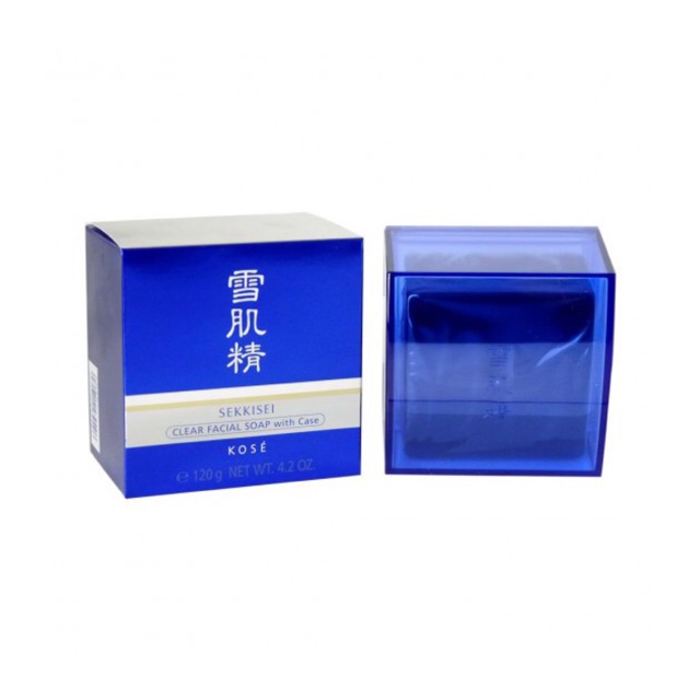 Kose Sekkisei Clear Facial Soap 120 g. (พร้อมกล่องกันน้ำ)