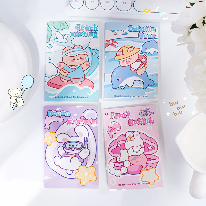 📚สมุดรวมลายการ์ตูน happy lovers ลายเส้น ชิ้นละ 2 บาท ✔️พร้อมส่ง (🎲สุ่มลาย) Ohwowshop สมุด เครื่องเขียน