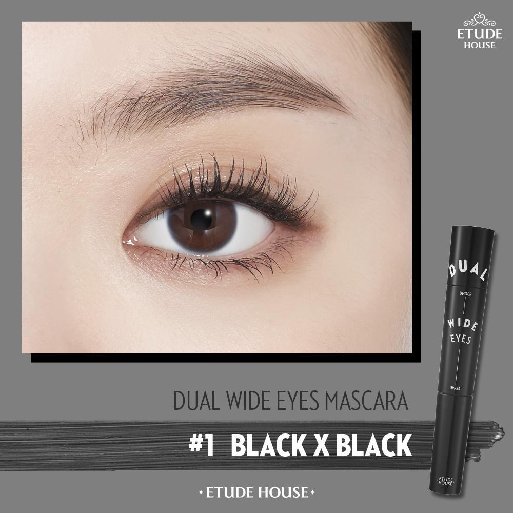 Etude House Dual Wide Eyes Mascara Black x Black 5 g. + 3.5 g.