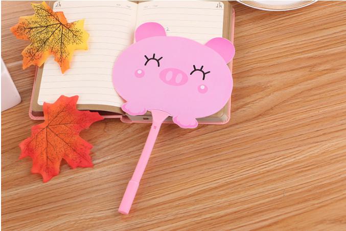 ปากกาพัดหน้าสัตว์ (ลูกลื่นน้ำเงิน) ด้ามละ 4 บาท ✔️พร้อมส่ง (🎲คละลาย) ปากกาเจล ปากกาแฟนซี