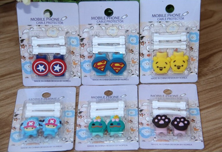 ตัวถนอมข้อต่อสายชาร์จ, สายหูฟัง [สุ่มลาย] ชิ้นละ 6 บาท Ohwowshop