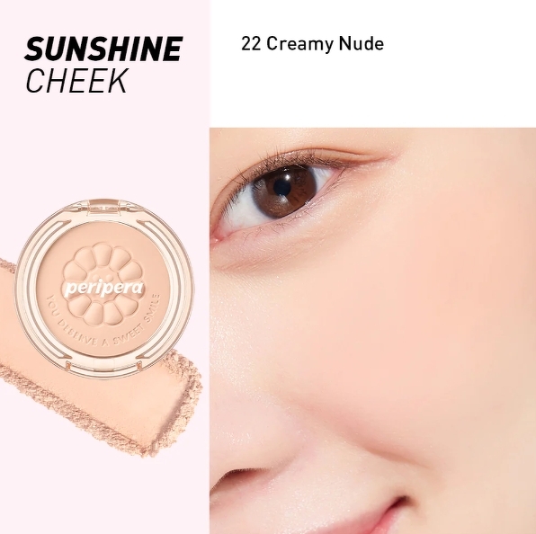 Peripera Pure Blushed Sunshine Cheek #22 Creamy Nude