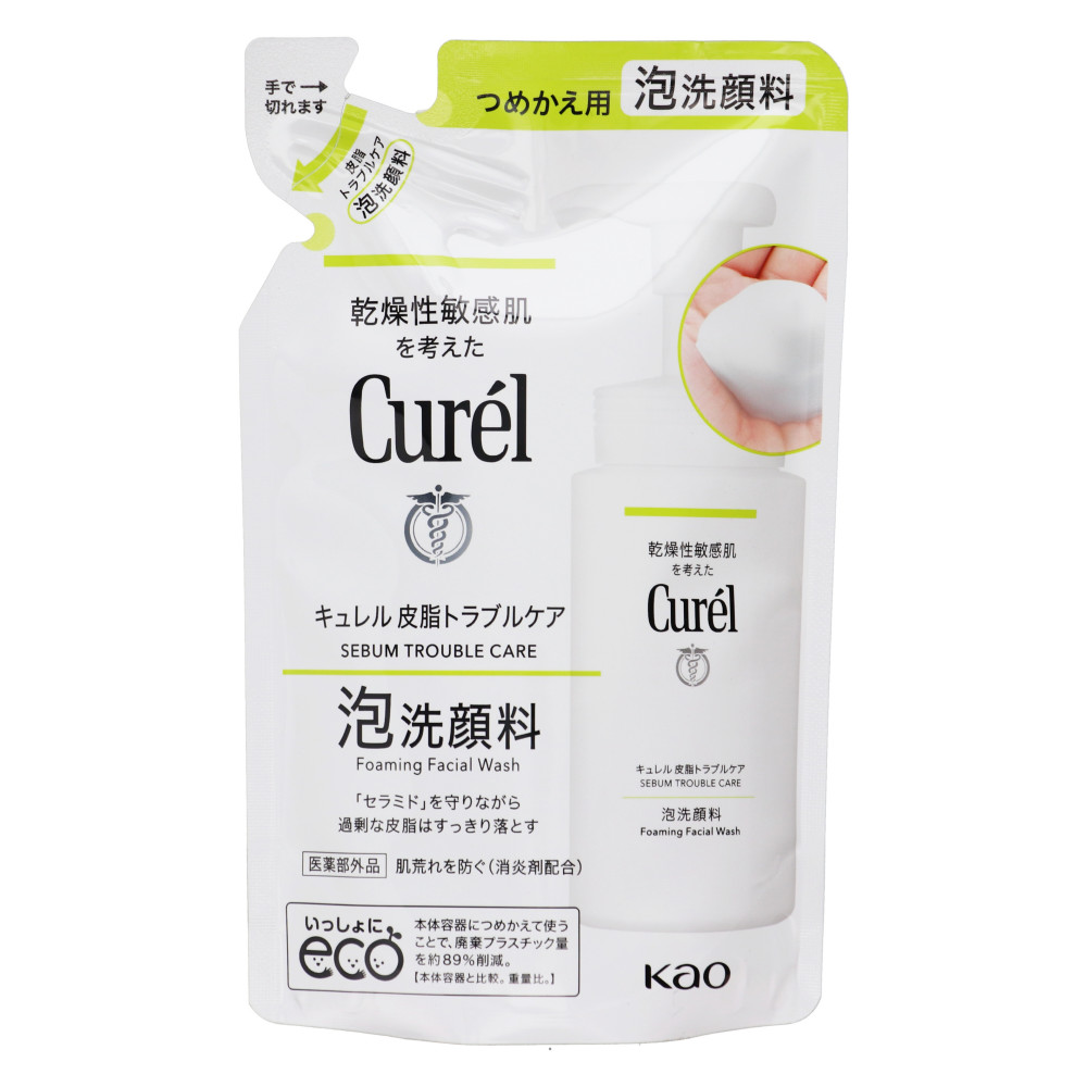 Curel Sebum Trouble Care Sebum Care Foaming Wash 130 ml. (Refill)