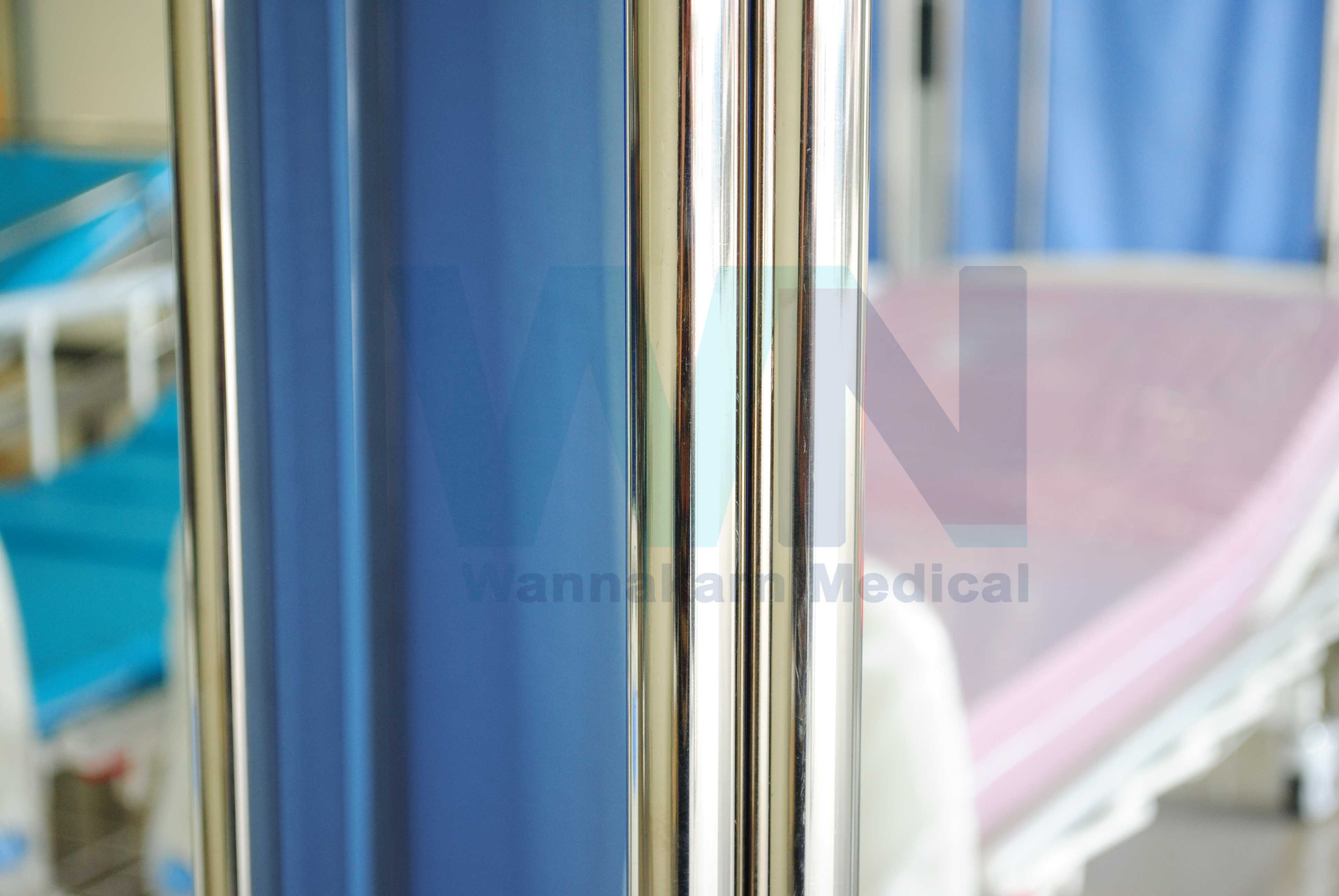 ฉากกัน 3 ตอน สแตนเลส พร้อมม่าน