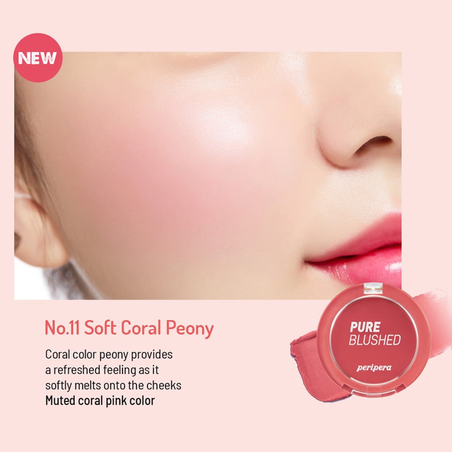 Peripera Pure Blushed Velvet Cheek 4 g. #11 Coral Peony