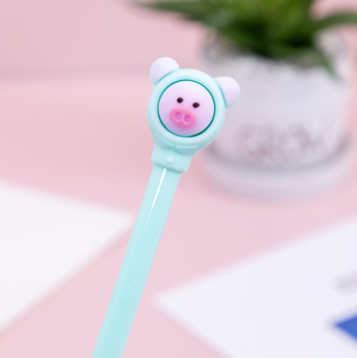 ปากกา 4สหายคลุมฮูด [ เจลน้ำเงิน ] ชิ้นละ 4 บาท Ohwowshop