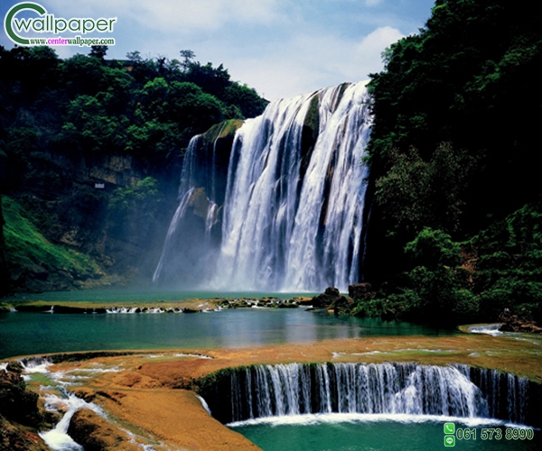 ภาพวิวสวยๆภาพน้ำตกหวงกั่วซู่