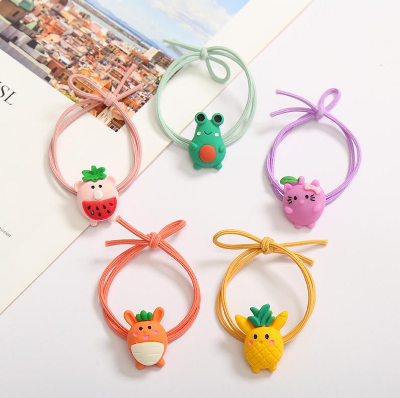 🌈ยางรัดผมผลไม้สัตว์ (สุ่มลาย) ชิ้นละ 3 บาท ✔️พร้อมส่ง Ohwowshop หนังยางรัดผมเกาหลี ยางรัดผมไสต์เกาหลี มัดผม